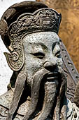 Bangkok Wat Pho, chinese style guardians in the western courtyard of the temple compound. 